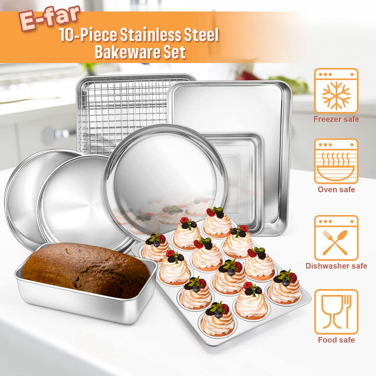 10 Piece Baking Pans set (10 Count)
