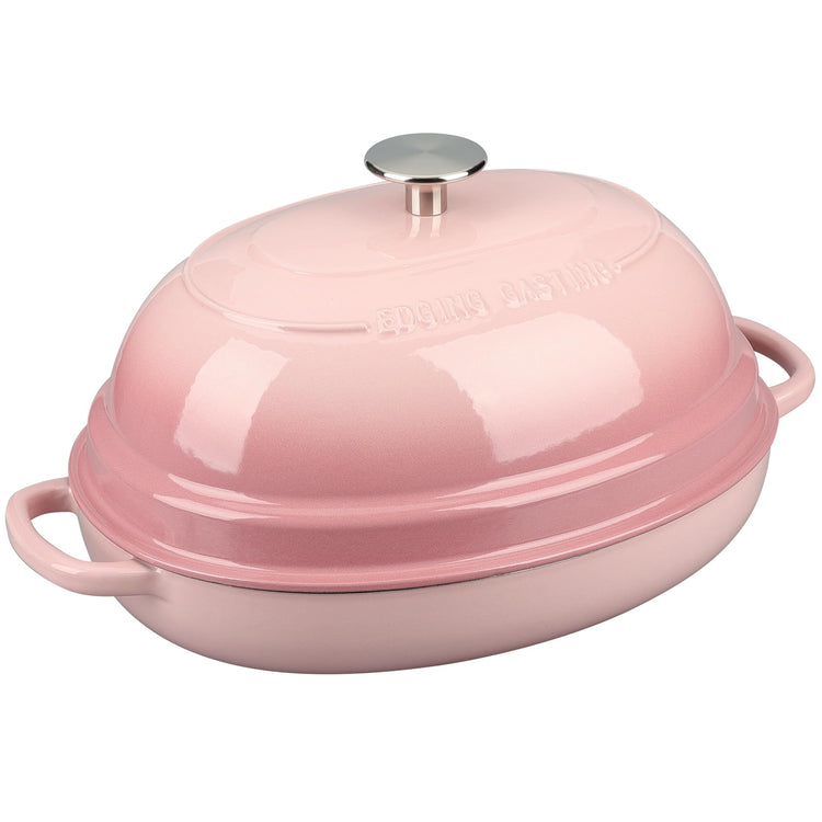 Enameled Oval Cast Iron Dutch Oven Pot with Lid
