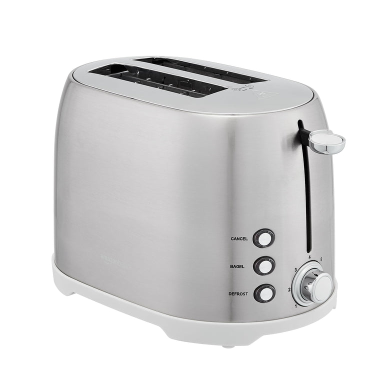 2 Slice Cool Touch Stainless Steel Toaster with 7 Browning Settings