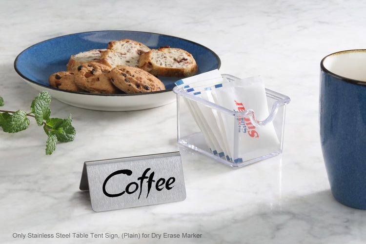 Stainless Steel Table Tent Sign (6 Count)