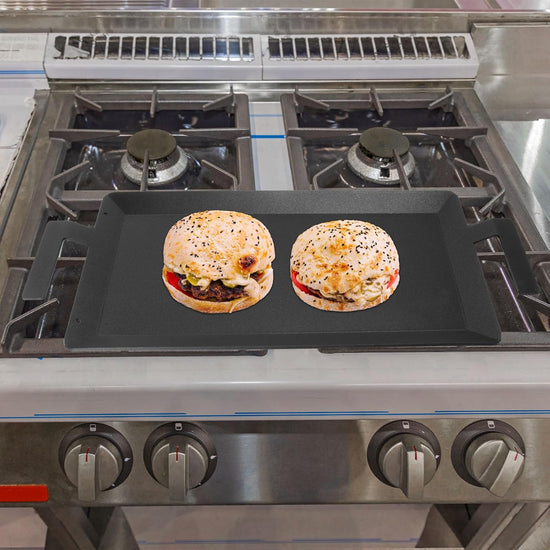 Carbon Steel Griddle - Professional Cookware Griddle Pan for Induction, Stove Top, Gas Grill, Cooktop, Electric and more, 24" x 10" NonStick Flat Top Griddle Plate Skillet, Indoor/Outdoor Use - Nestoria