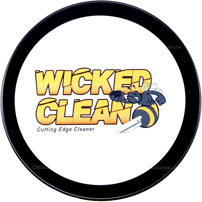 Wicked Clean - (8.0 oz.) - Cutting Edge Knife Cleaner - for Stainless Steel, Carbon Steel, and Damascus Steel - 100% Organic & Food Safe - (USA Made) – Cleans & Protects