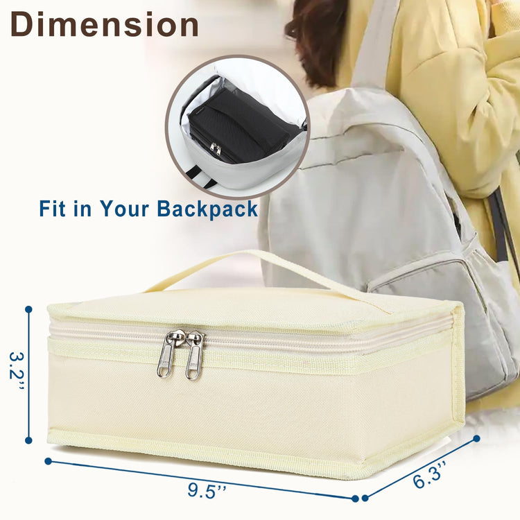 Small Insulated Lunch box Portable Soft Bag Mini Cooler Thermal Meal Tote Kit with Handle for Work & School