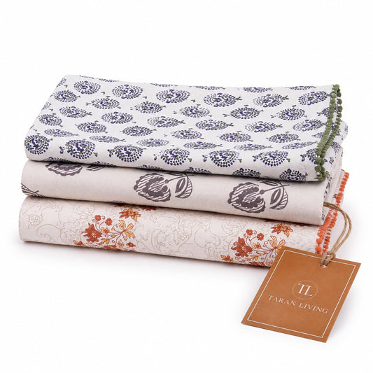 Printed Kitchen Dish Bar and Tea Towels Cotton (6 Count)