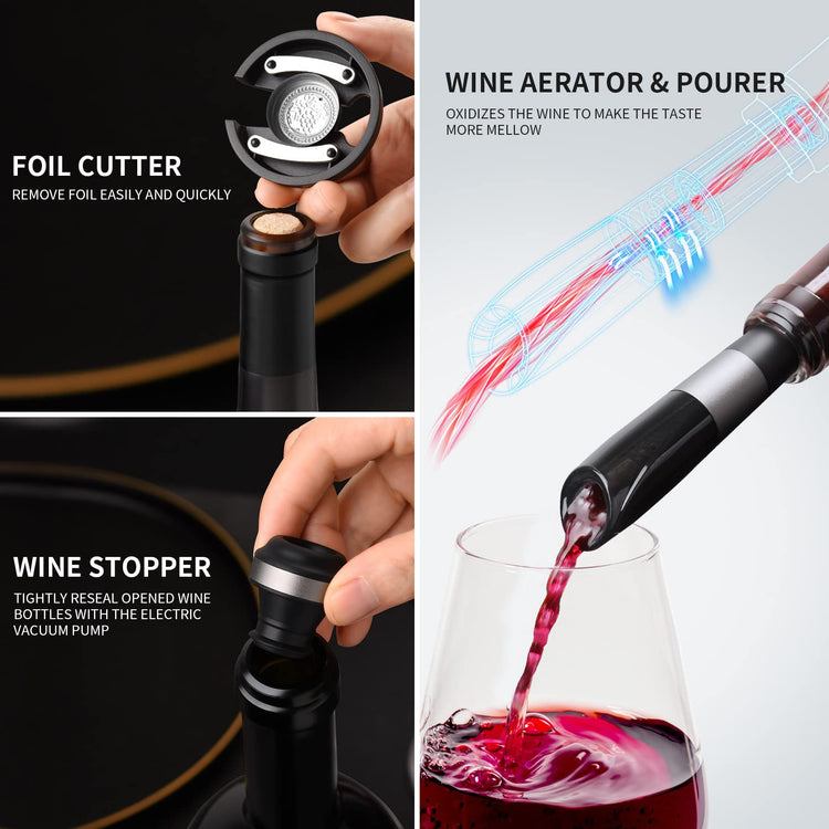 Rechargeable Electric Wine Bottle Opener Set 7