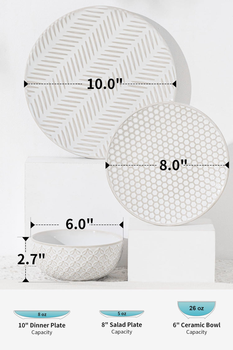36 Piece Dinnerware Set for 12 (36 Count)
