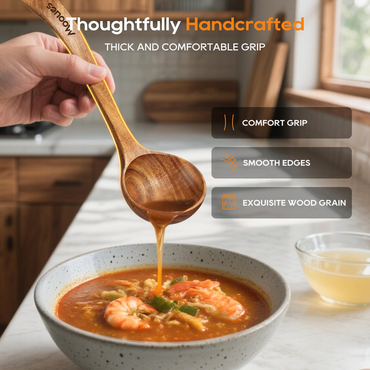 Wooden Ladle for Soup (3 Count)