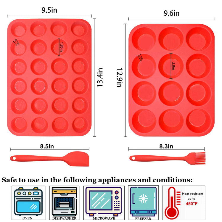 Silicone Muffin Pan Cupcake Set (2 Count)