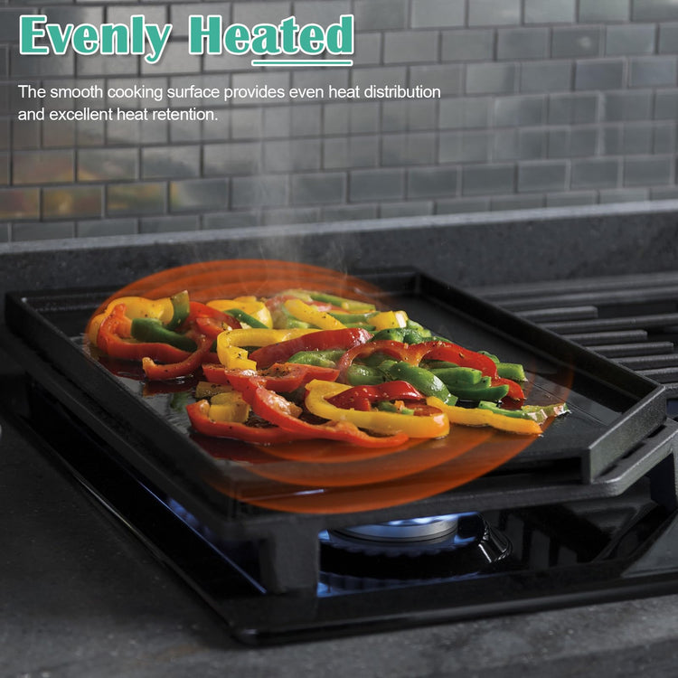 JXGRIDL236 Cast Iron Griddle Replacement for GE Gas Stove Top