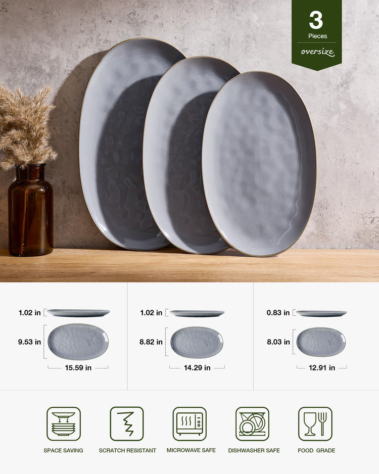Serving Platters Set of 3 Sizes (3 Count)