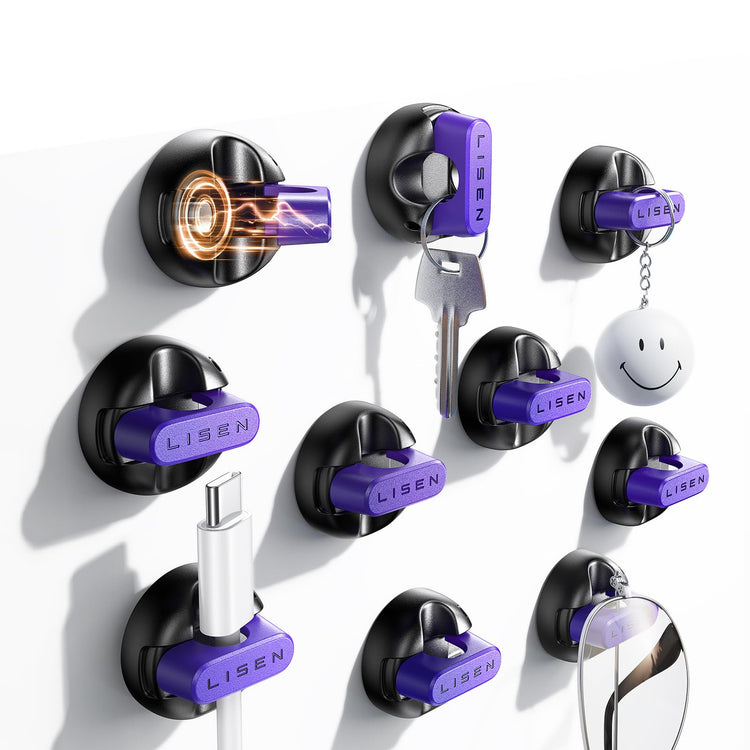 10 Pack Magnetic Cable Clips [1S Snap