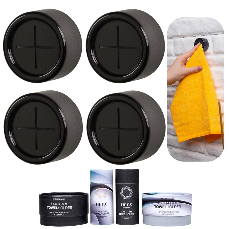 Self Adhesive Dish Towel Holder Hooks (4 Count)