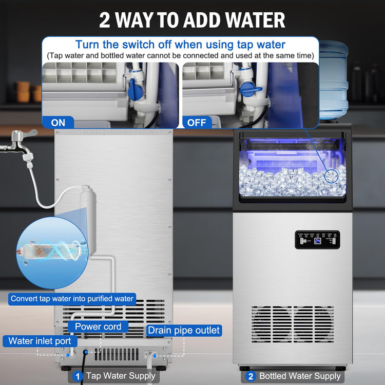 110 lbs Commercial Ice Maker Undercounter Built