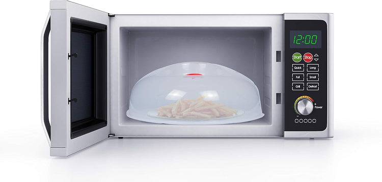 Large Microwave Cover for Food Easy Grip Microwave Splatter Cover Guard Lid with Steam Vent and BPA Free & 11.5 Inch, Dishwasher Safe