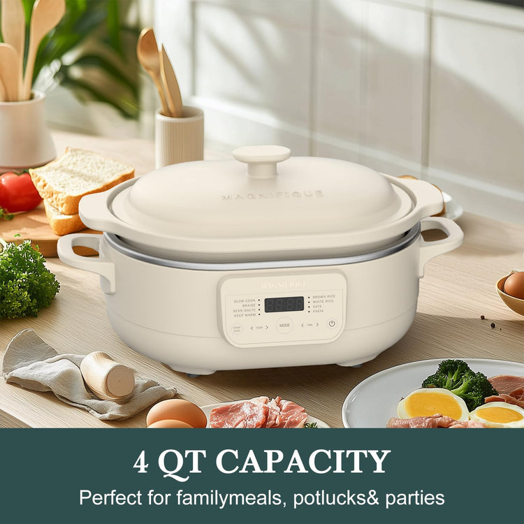 MAGNIFIQUE 4 Quart Programmable Casserole Slow Cooker