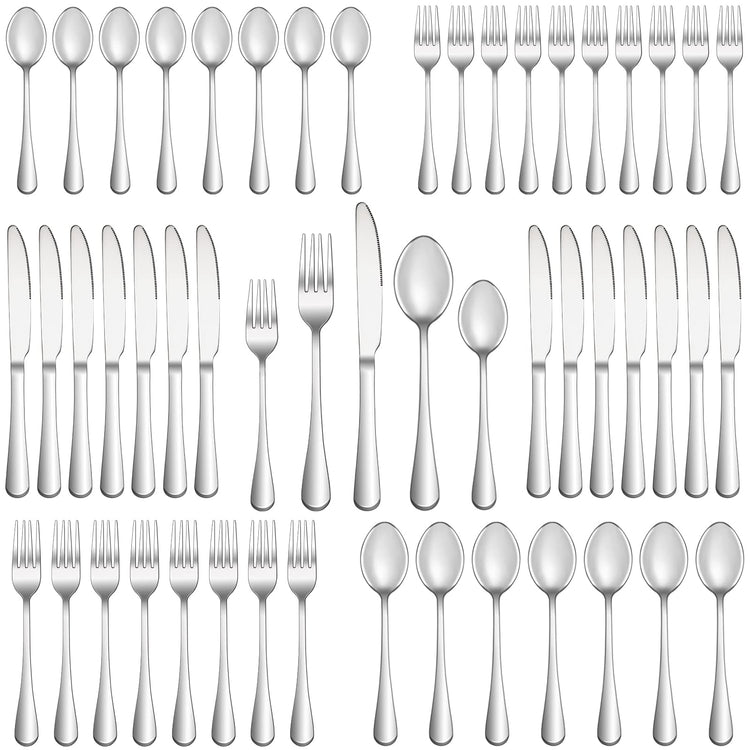 60 Piece Silverware Set Service for 12 (60 Count)
