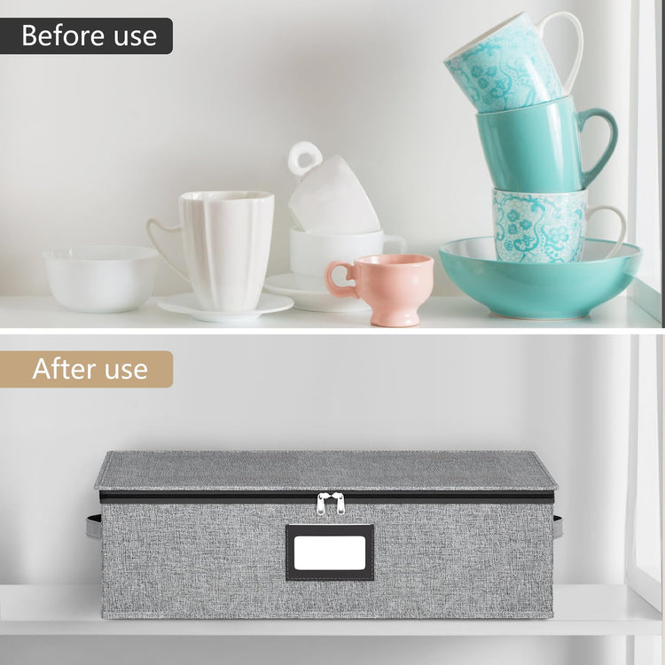 Mug Storage Box with Dividers