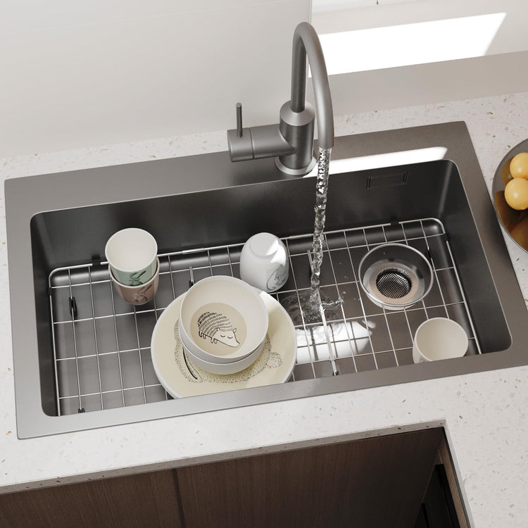 28-1/4" x 14-1/4" x 1-1/4" Stainless Steel Sink Rack for Bottom of Sink
