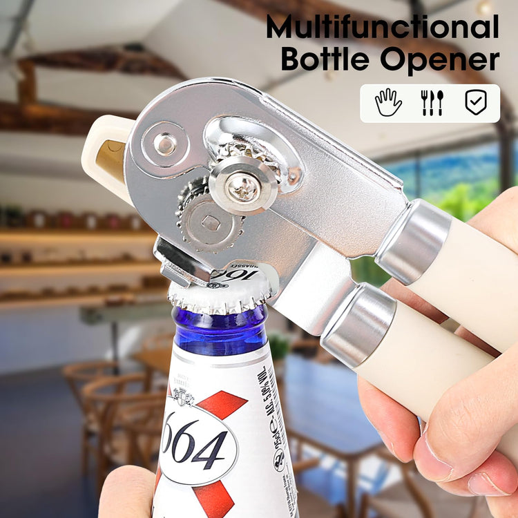 Heavy Duty Hand Can Opener Manual with Magnet Lid Remover