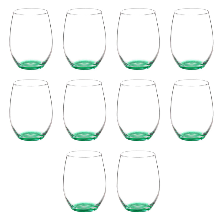 10 ARC Stemless Wine Glasses Set (10 Count)
