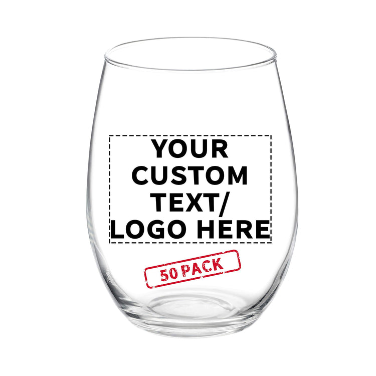 50 ARC Stemless Wine Glasses Set (50 Count)