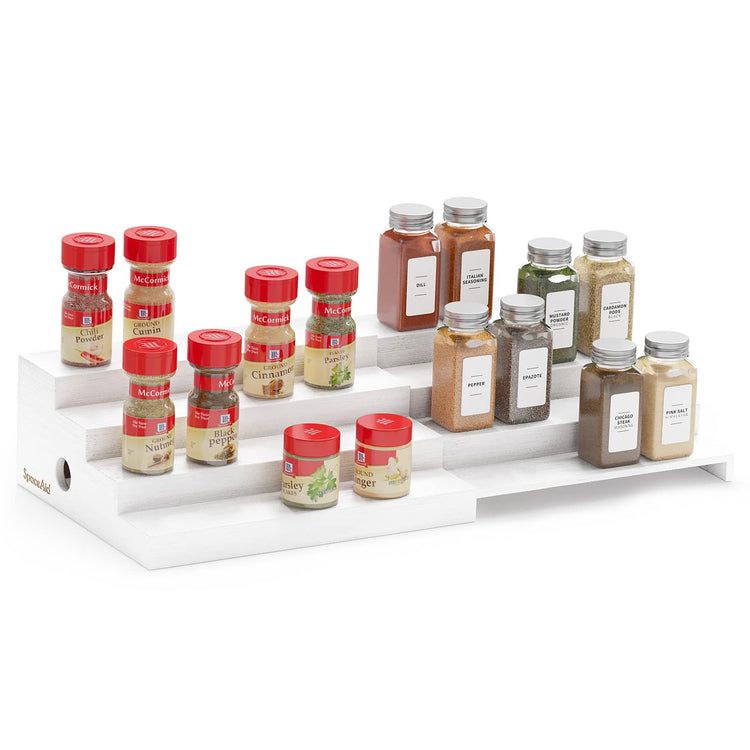 Bamboo Spice Rack Organizer for Cabinet