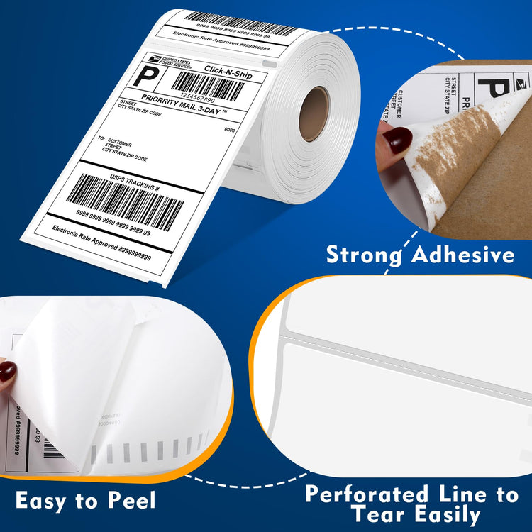 220 4"x 6" Thermal Shipping Labels Replacement for DYMO 1744907 (220 Count)