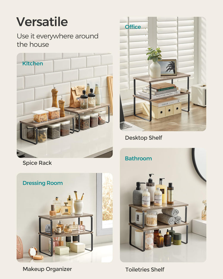 Cabinet Organizer Shelf (4 Count)