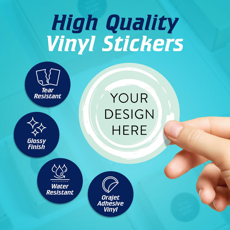 Custom Vinyl Stickers Your Image (100 Count)