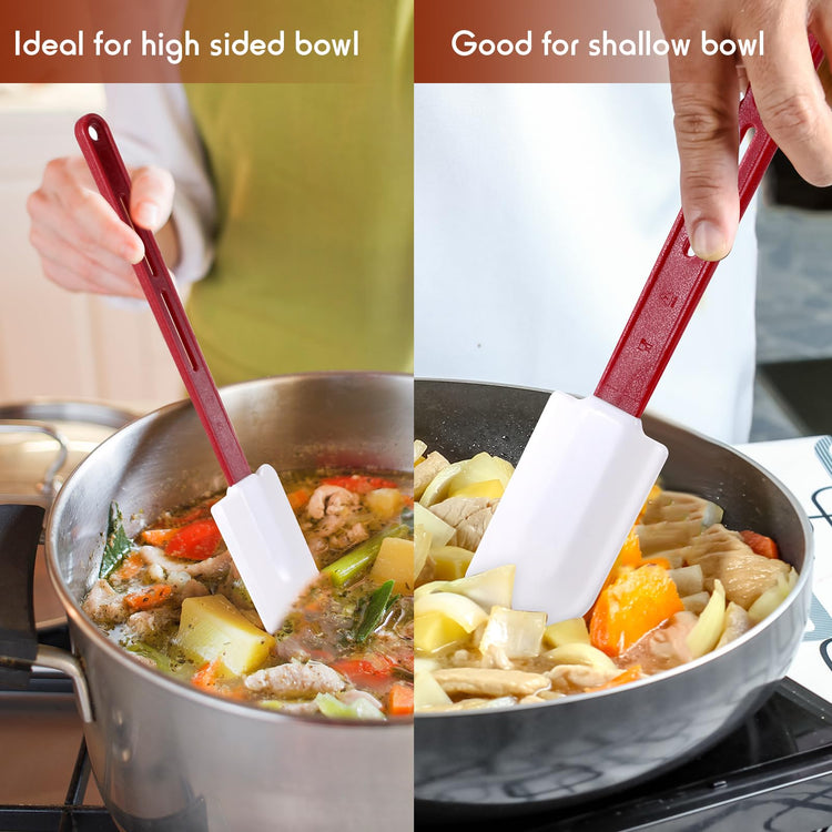 6 Pcs Rubber Spatulas Silicone Heat Resistant (6 Count)