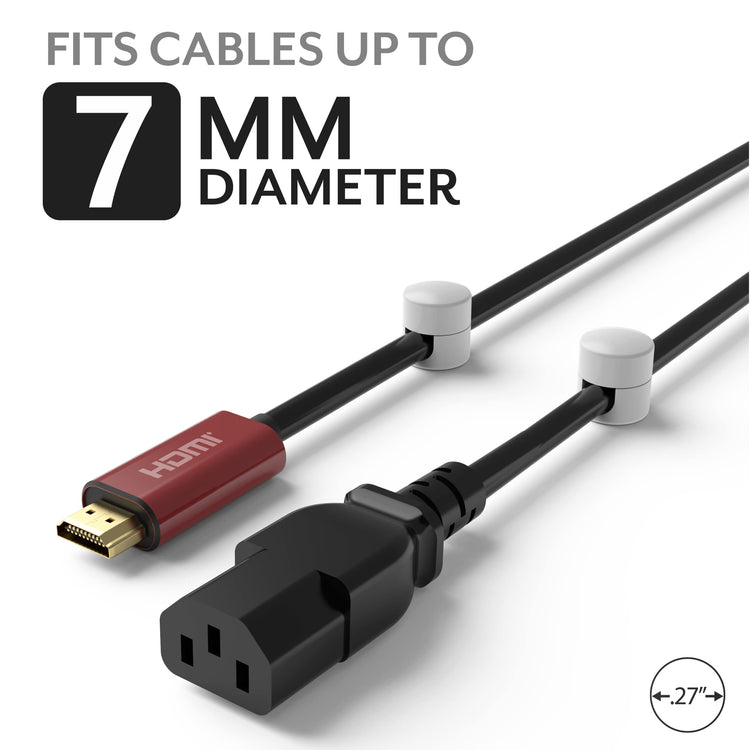 Cable Anchors for Desk Organization White