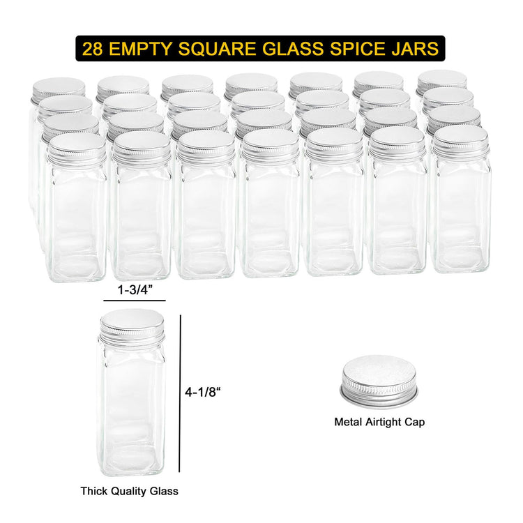 Spice Rack Organizer with 28 Spice Jars
