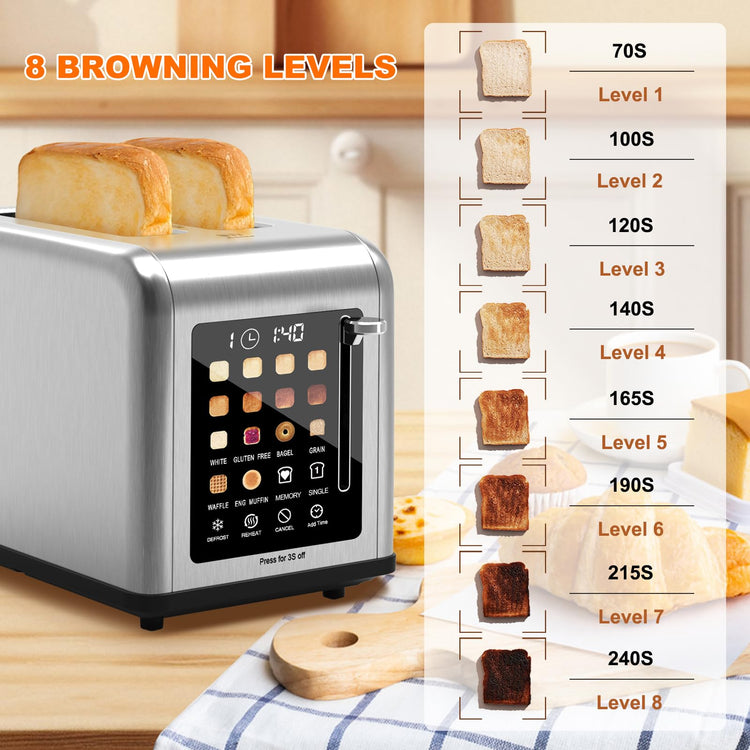 2 Slice Toaster Touch Screen