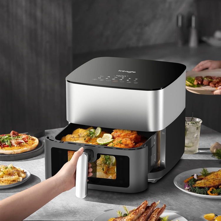 Stainless Steel Air Fryer 9 Quart