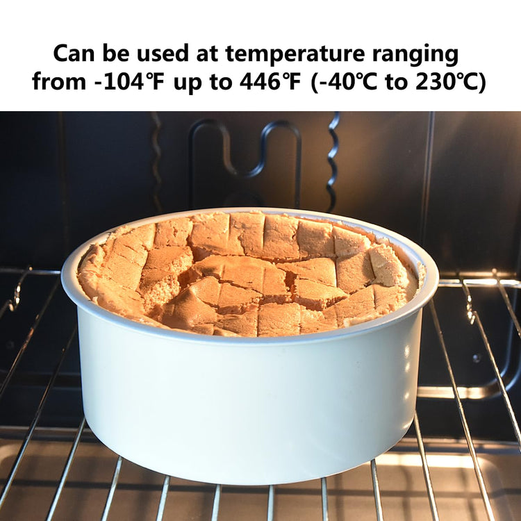 6 inch Cake Pan with Removable Bottom Carbon Steel Round Shaped Cheesecake Tin Nonstick Chiffon Cake Mould for Baking