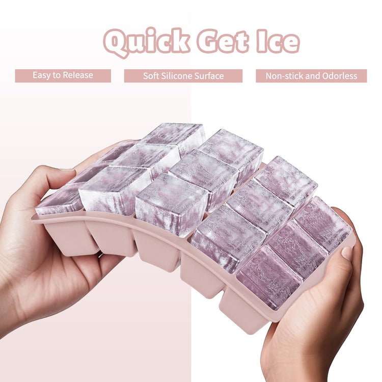 Silicone Ice Cube Tray 3 Pack (3 Count)