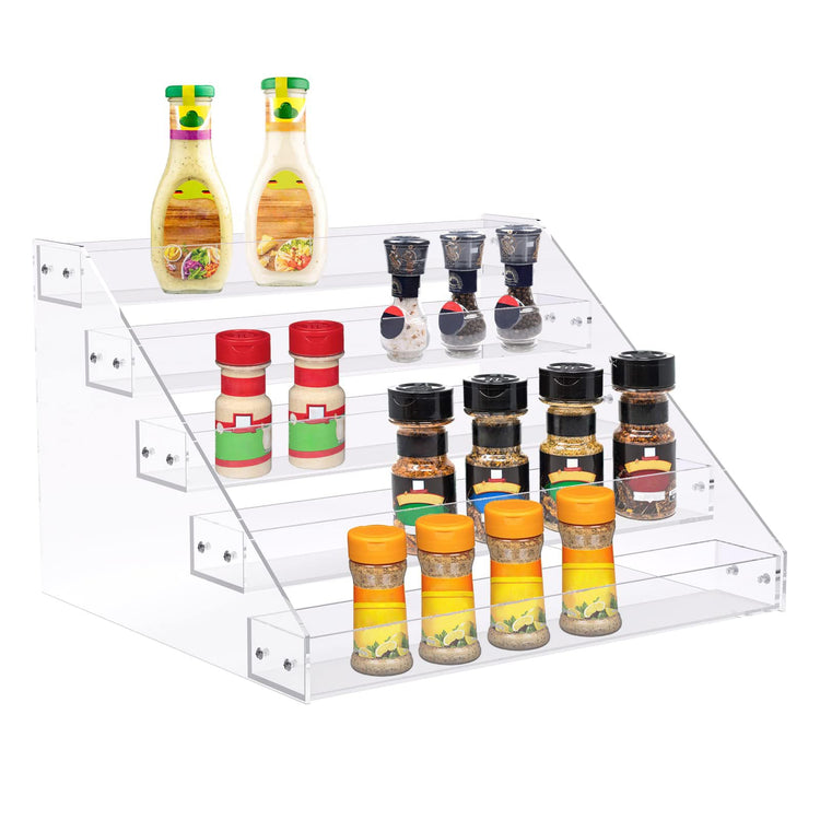 Clear Acrylic Spice Rack for Countertops