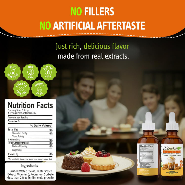 Butterscotch Stevia Flavored Liquid Stevia (2 Fl Oz)