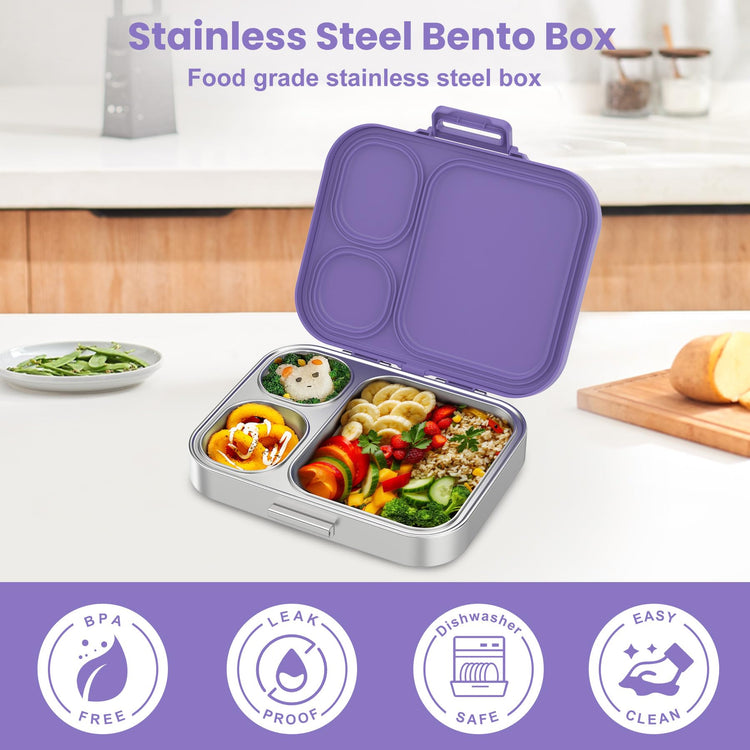 Stainless Steel Bento Lunch Box for Kids