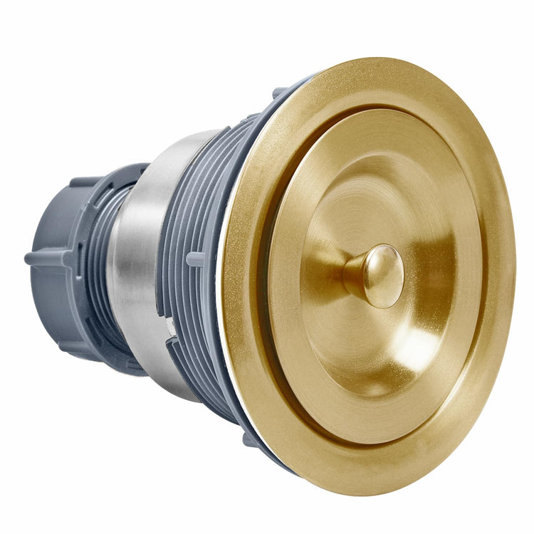 3-1/2 Inch Brass Sink Drain, Durable Stainless Steel Brass Kitchen Sink Drain Assembly Kit with Sink Strainer Waste Basket/Strainer Assembly/Sealing Lid for Standard Kitchen Sink