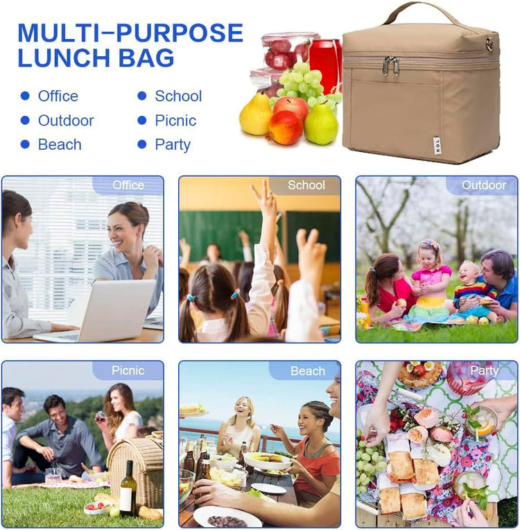 NOL 8L Insulated Lunch Bag for Women