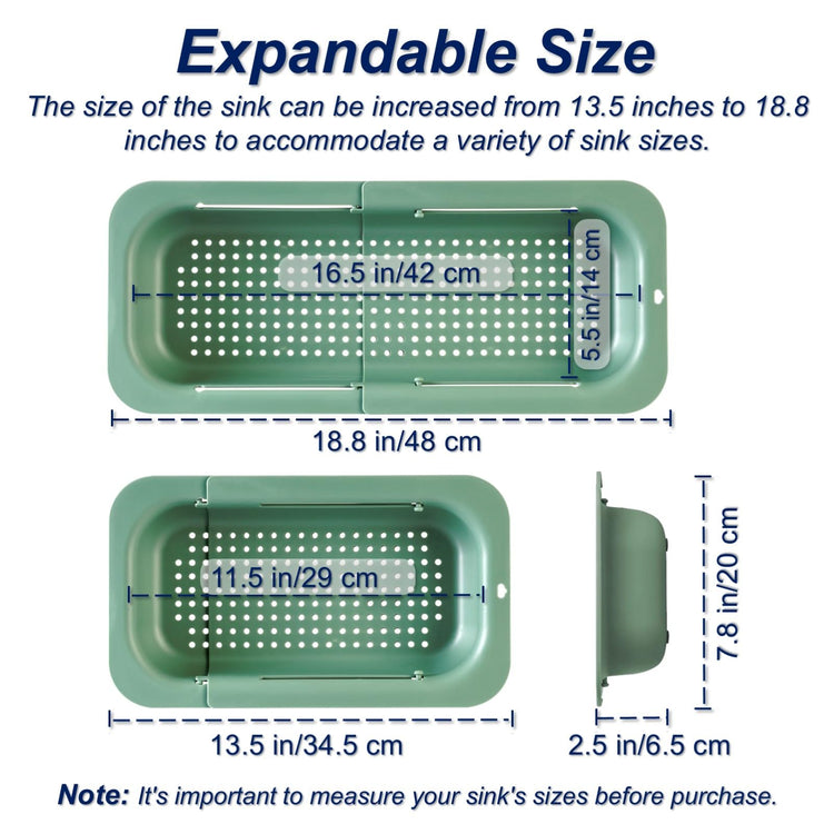 Extendable Sink Colander Strainer Basket