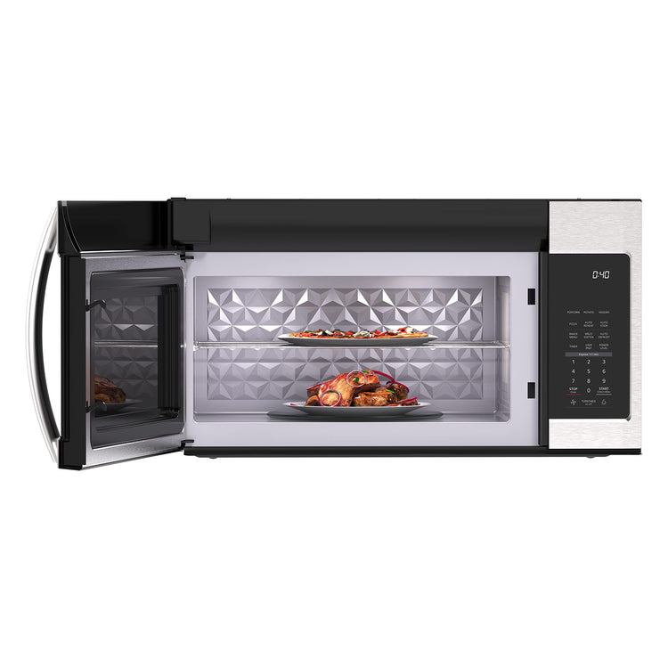 1.9 Cu. Ft. Over the Range Microwave Oven with Oven Lamp and 300CFM Recirculation Vent Hood Function