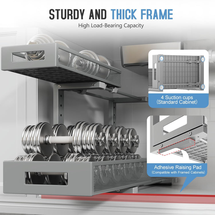 2 Pack 17IN Depth Under Sink Storage Organizer (2 Count)
