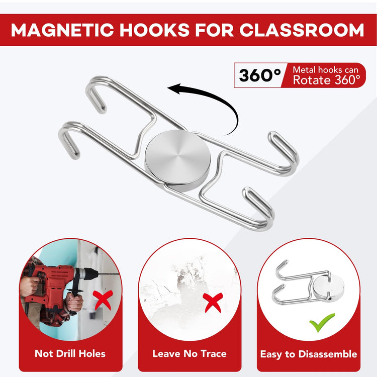 Magnetic Hooks for Cruise Cabins 50Lbs+ Heavy Duty Magnet Hook