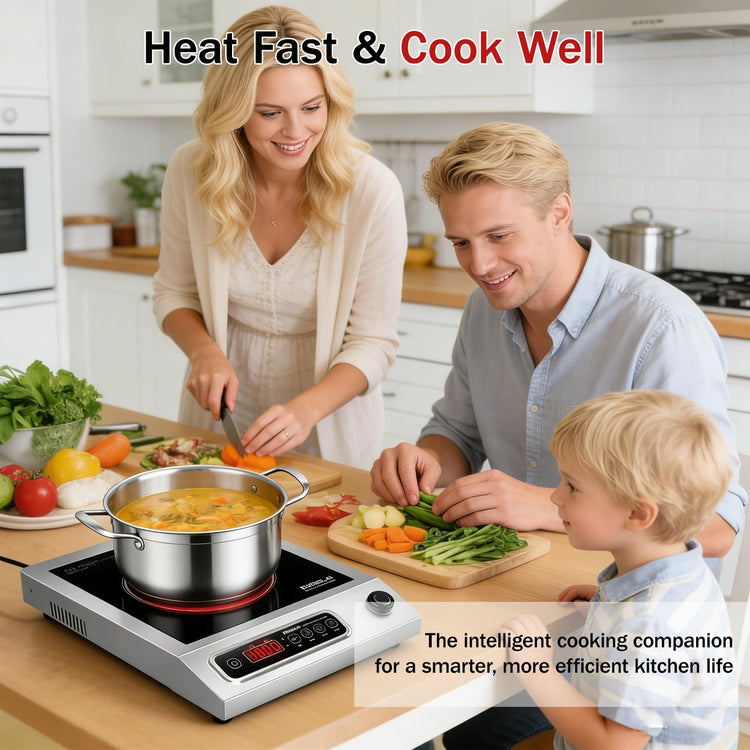 1800W Hot Plate Electric Induction Cooktop Portable Infrared Burner
