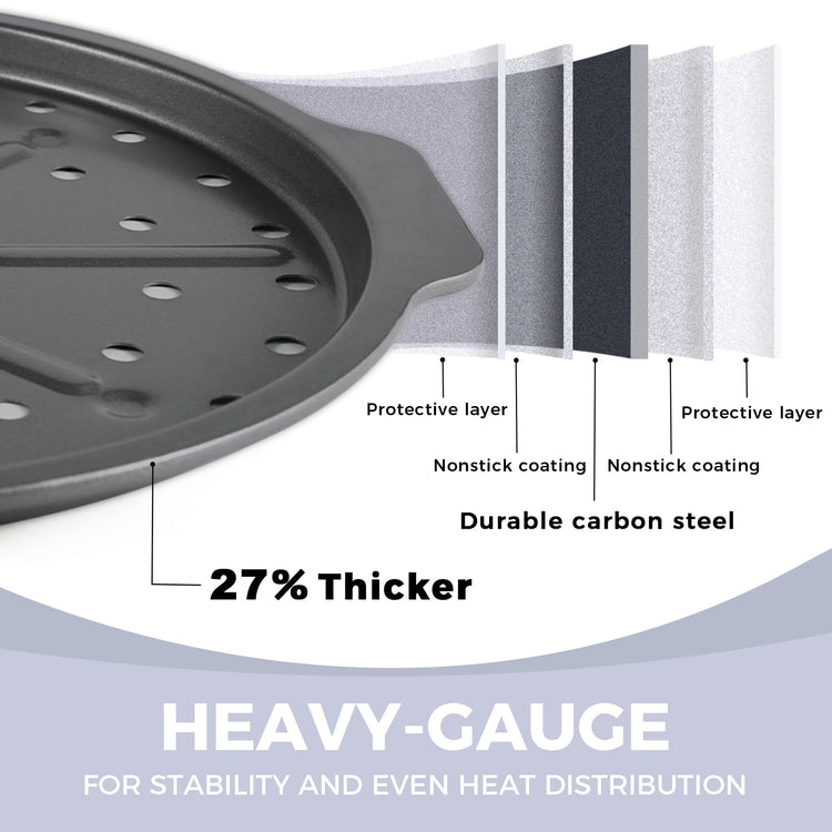 2 Pack Pizza Pan with Holes 12 Inch (2 Count)