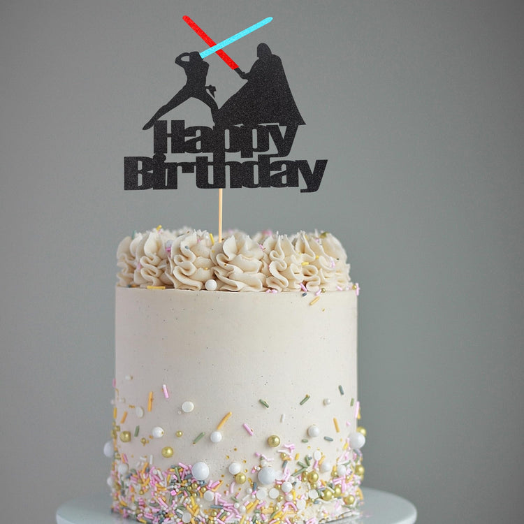 1Pc Happy Birthday Cake Topper Wars Cake Pick
