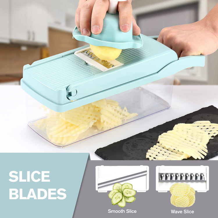 Vegetable Chopper Mandoline Slicer Blue