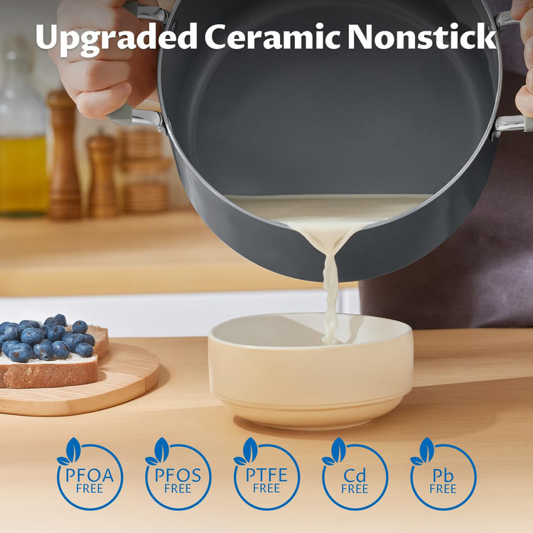 8QT Non Stick Stock Pot with Lid